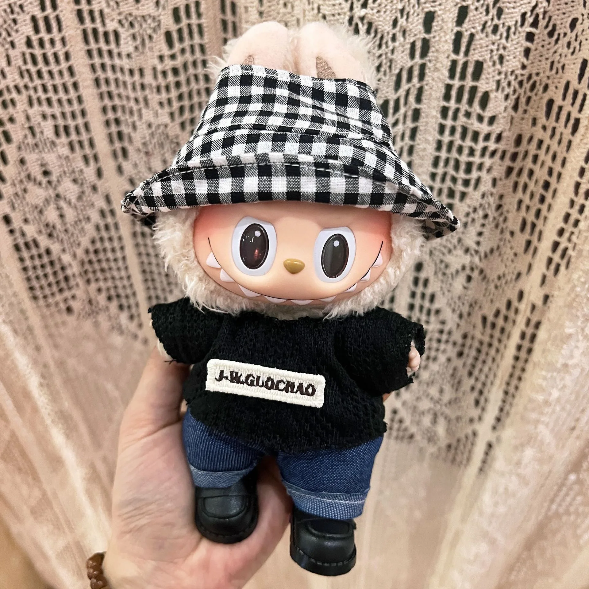 

for blind box Doll'S Clothes Outfit Accessories For Labubu v1/v2 Doll clothes Soft Knitted Sweater Suit Sitting Party Dress Set