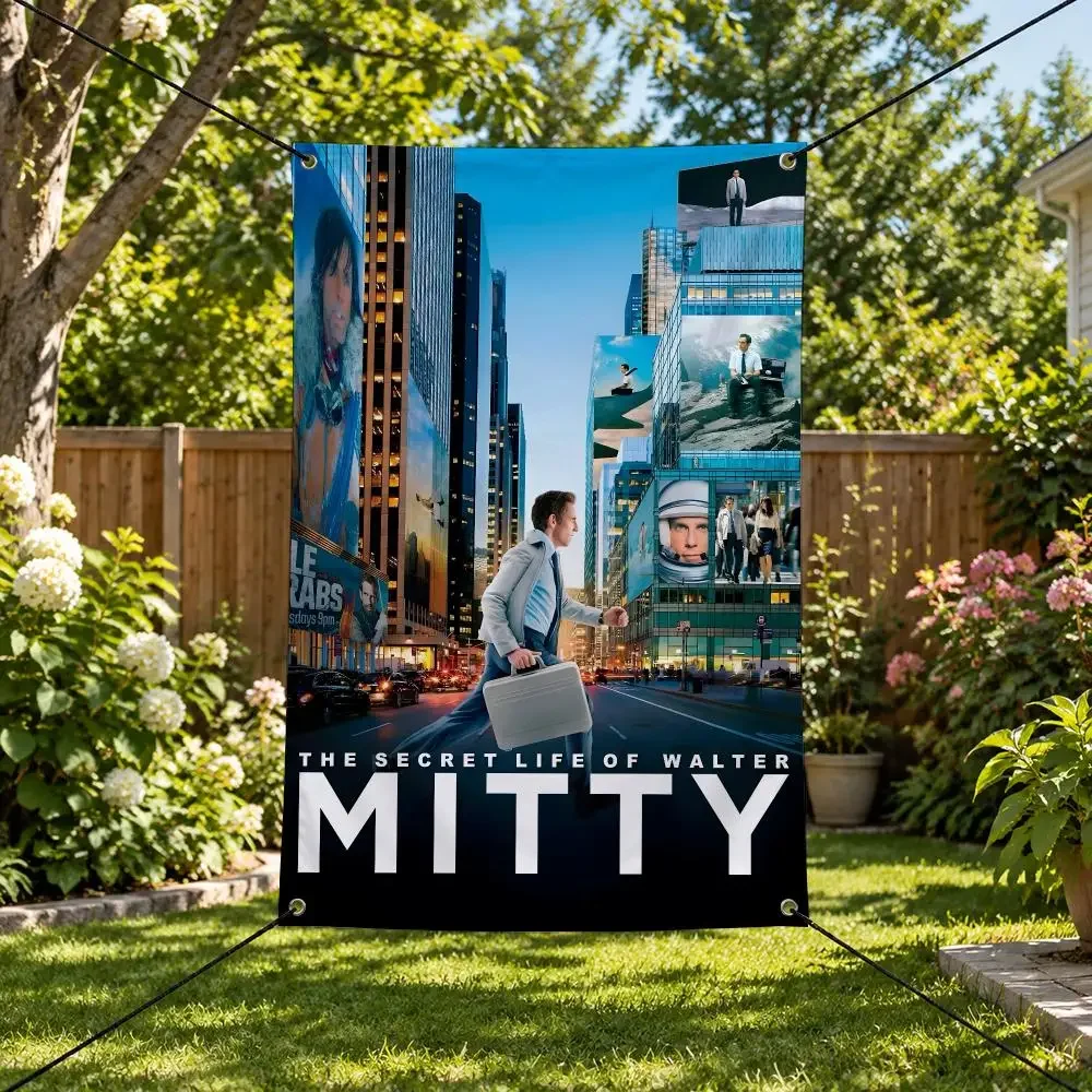 Movie T-The Secret Life Of Walter Mitty Flags Vertical Wall Hanging for Bedroom Dorm Living Room Party Garage Camping
