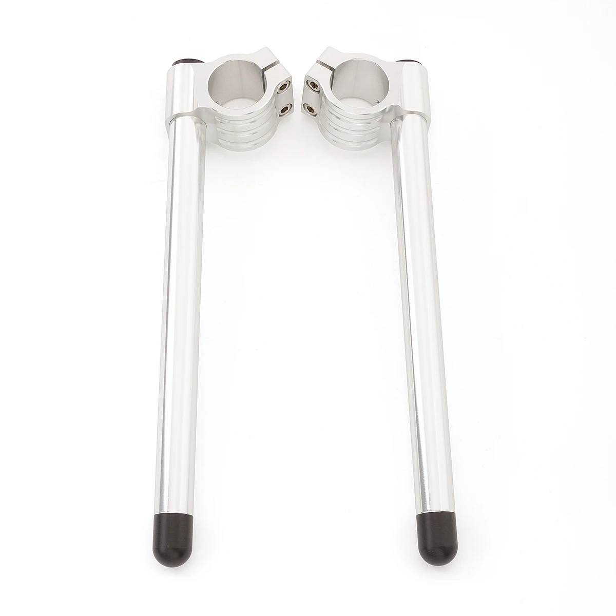 Silver Motorcycle CNC Clip-ons Clip Ons Handlebar Handle Bar Fork Tube Cafe Racer 31 33 35 36 37 38 39 41MM 43mm - 55mm Aluminum