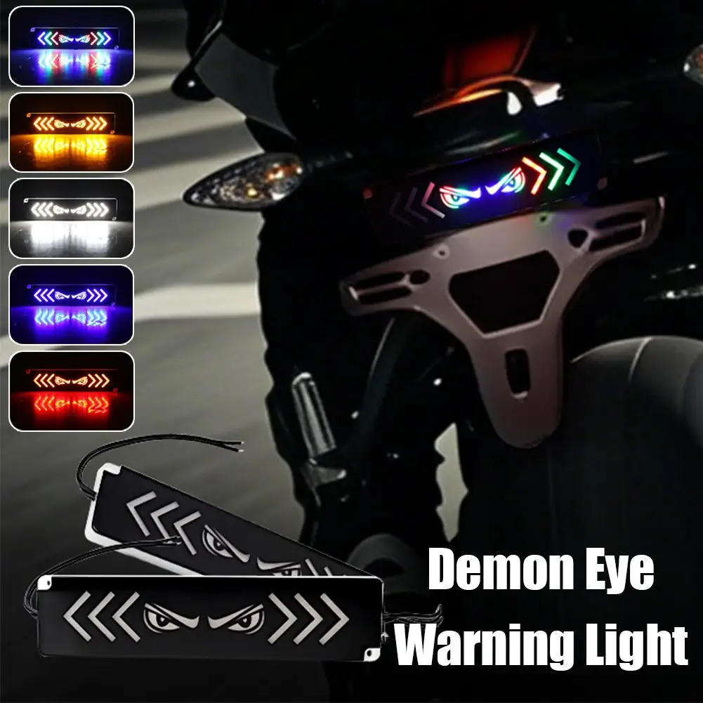 

1pcs 12v Universal Motorcycle Led Tail Brake Light Strobe Self-adhesive Eye Design Lamp Warning Auto Side Marker Light Demo O5j6
