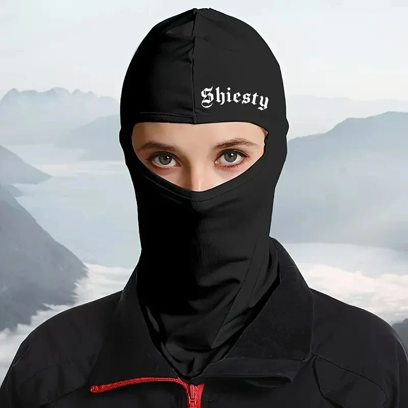 1PC Shiesty Letter Print Balaclava Face Mask Summer Cooling Neck Gaiter UV Protector Motorcycle Ski Scarf For Men/Women