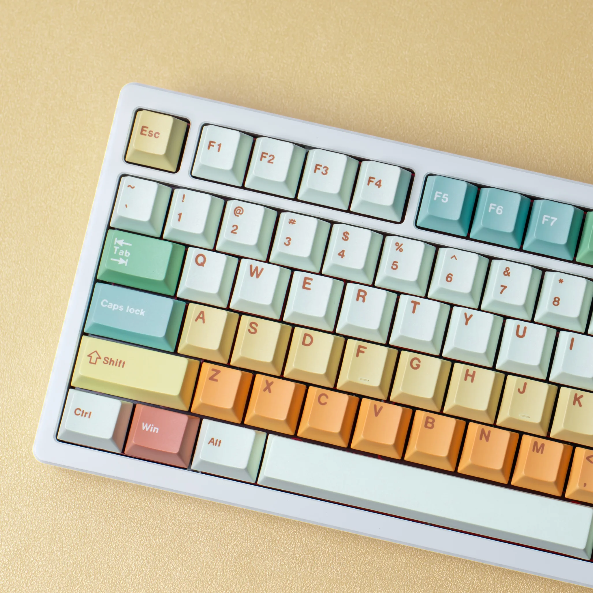 PBT Cherry Keycaps Candy House German Spanish French Korean Russian Keycap Dye Sub For Mechanical Keyboard Gaming RS6 V75X