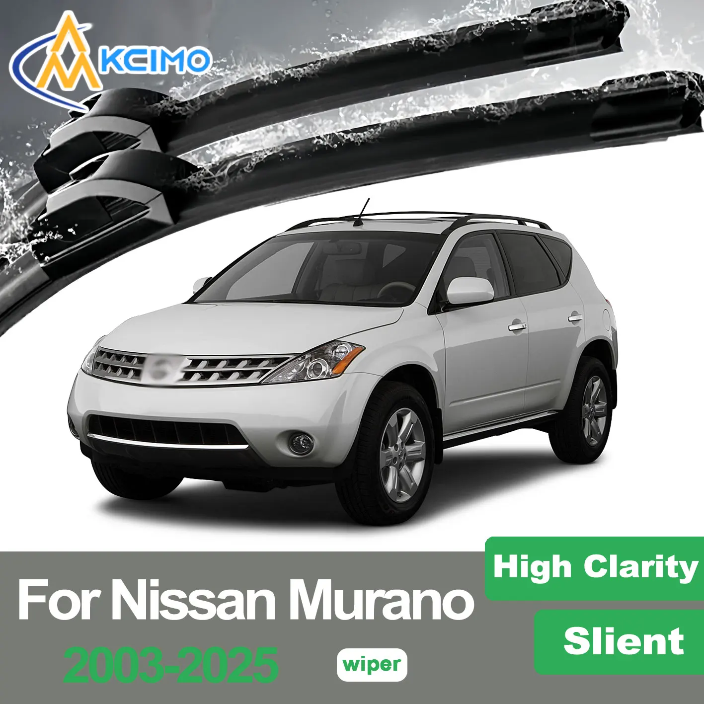 

Silent Beam Wiper Blades For Nissan Murano 2003-2025 Noise-Free Windshield Wipers High-Performance Rain Brush