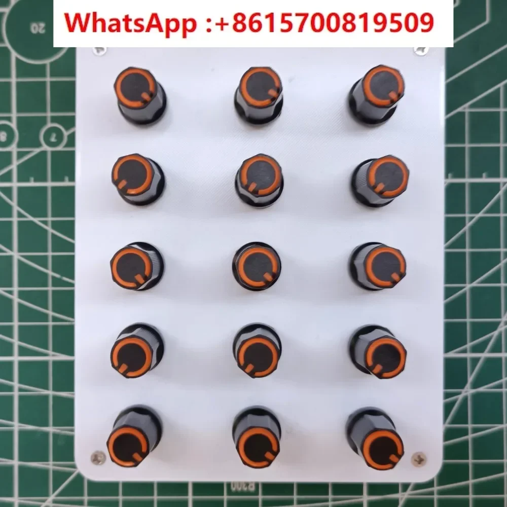 カスタマイズされたcc info midiコントローラーノブ、USB-Cインターフェイス、音楽ホスティングソフトウェア、15ノブボリューム