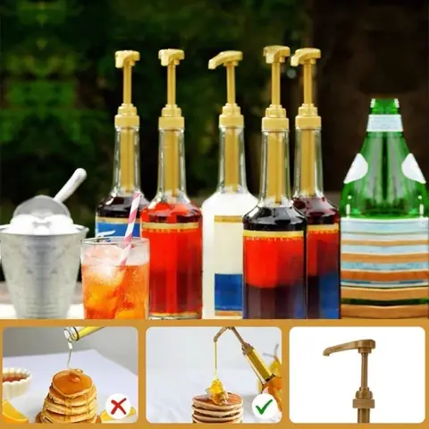 5 पीस 10 सीसी सिरप पंप मसाला डिस्पेंसिंग क्वांटिटेटिव हैंड-प्रेस बोतल पंप रिप्लेसेबल फूड-ग्रेड पीपी लिक्विड पंप डिस्पेंसर 12 best sales सिरप पंप - №3