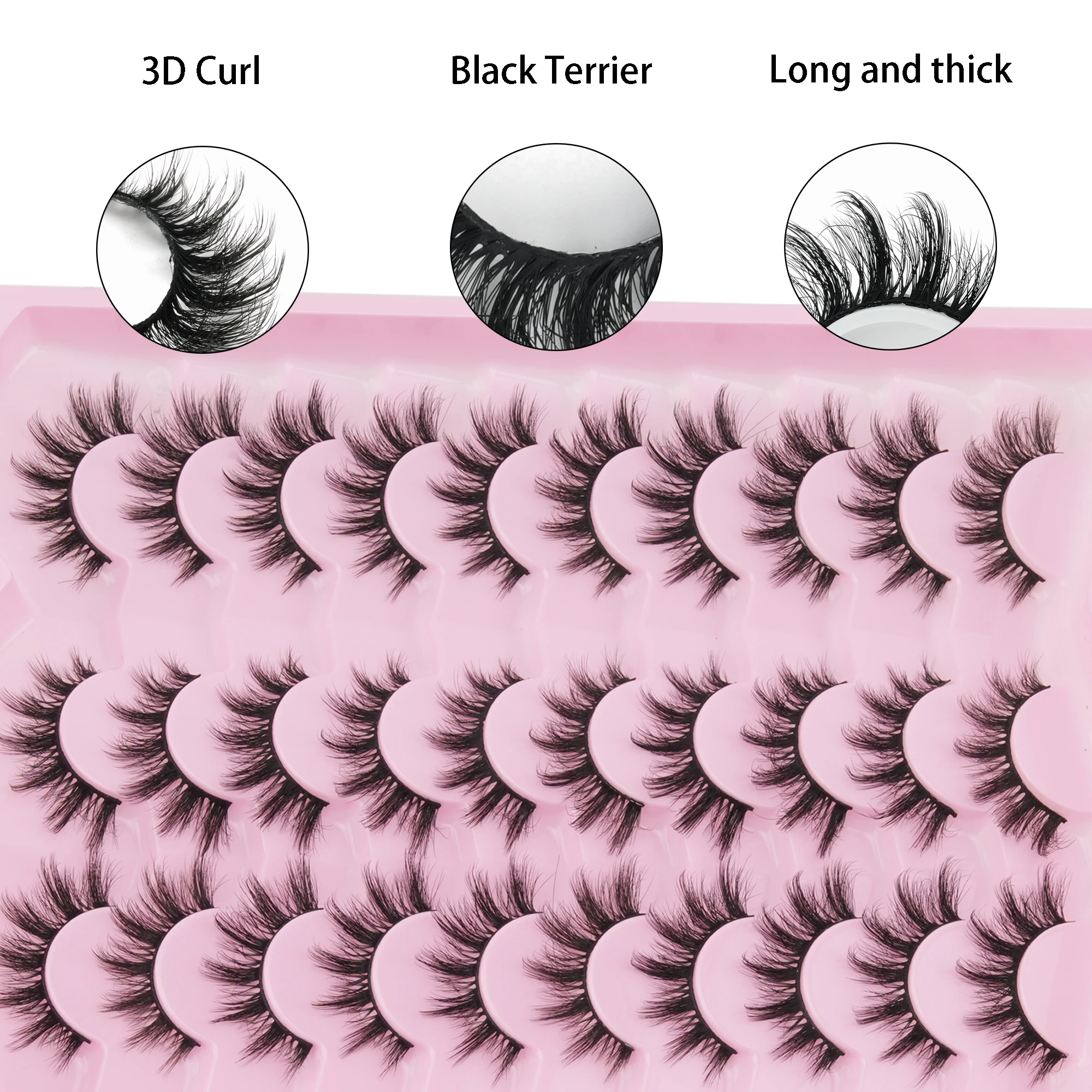 20 paar 3D nepwimpers van imit - False Eyelashes Natural recensie en prijs