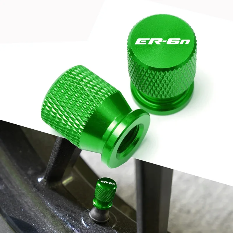 For KAWASAKI ER6F ER6N ER 6N 6F ER-6N ER-6F  Motorcyle CNC Aluminium Wheel Tire Valve caps Airtight Covers