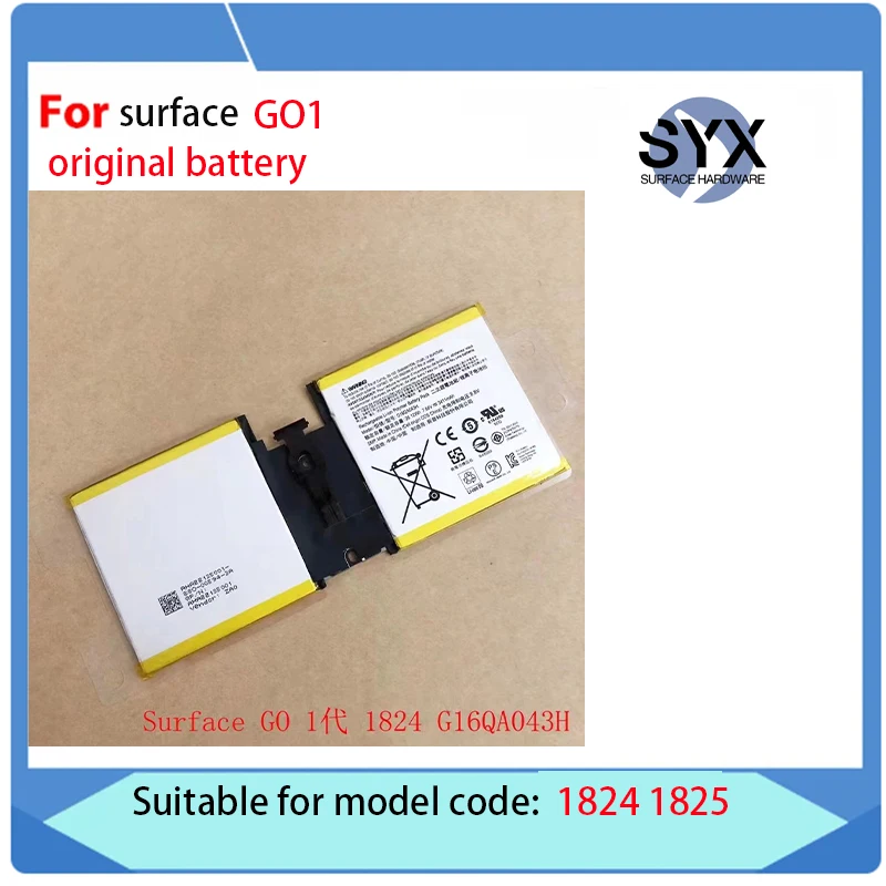 For Microsoft Surface GO 1 Flat Battery, 1824, G16QA043H Original Battery, 1825 Laptop Battery Surface1 Flat Battery