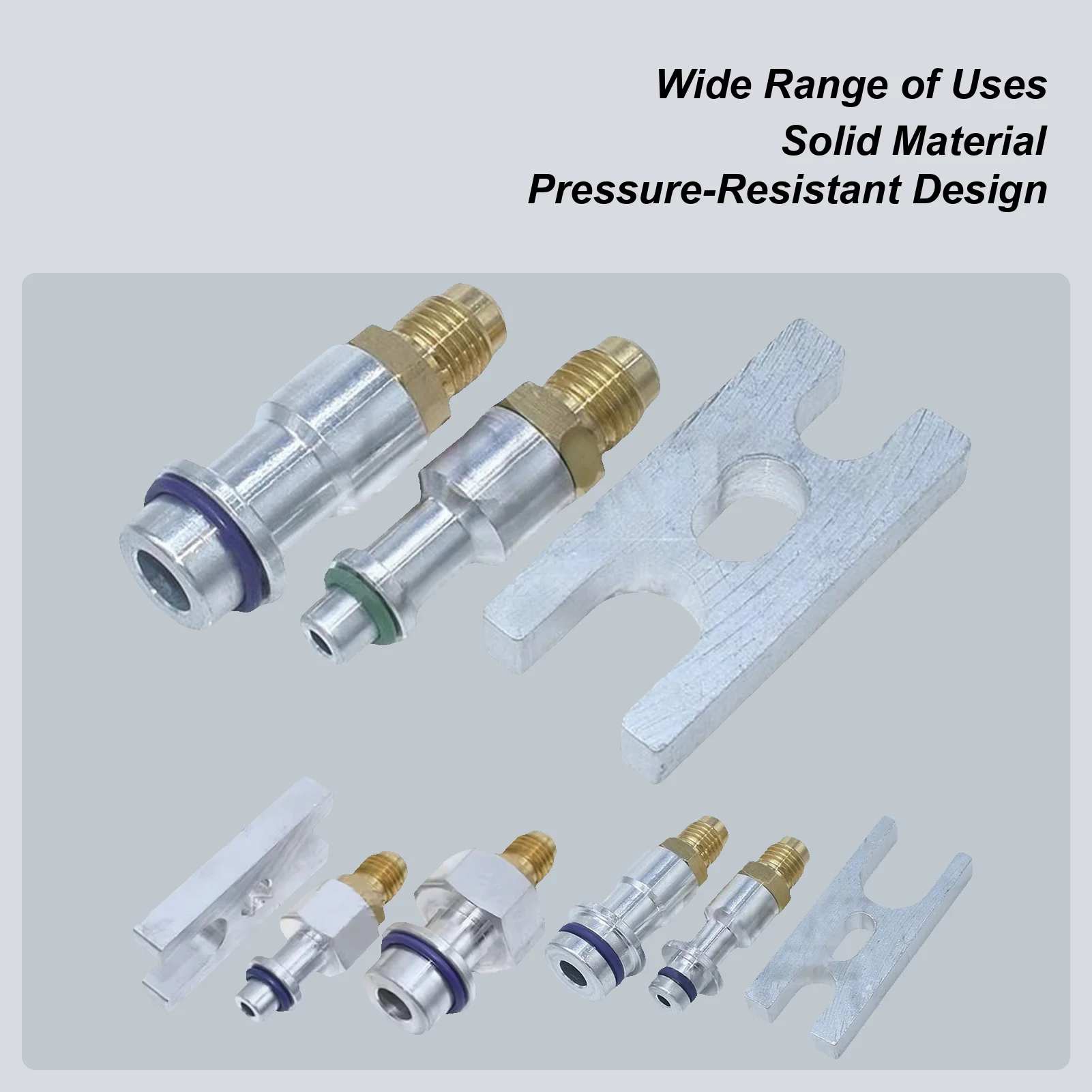 Air Conditioning Leak Test Stopper Leak Detection Refrigeration Hose Connector AC Pipe Test Plug For Auto Shop Workshop Garage