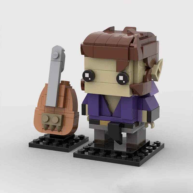 

204 детали MOC Critical Role Vox Machina Scanlan Shorthalt Brickheadz: Волшебное дополнение к рождественскому конструктору для удовольствия от сборки