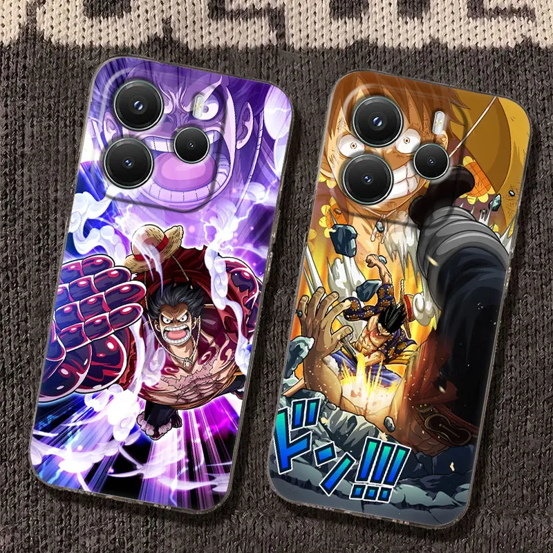 

Straw Hat Luffy Case For Xiaomi Redmi Note 15 14 13 12 11 Pro Plus O-One Pieces Cover For Redmi 15C 15 14C 13C Clear Phone Cases