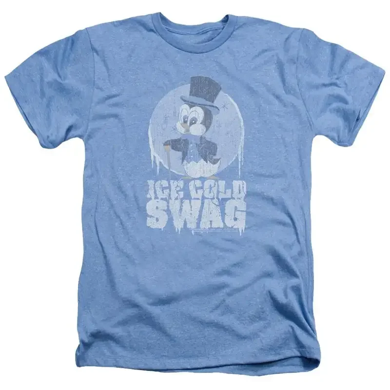 CHILLY WILLY ICE COLD Licensed Adult Men's Heather T shirt SM 3XL