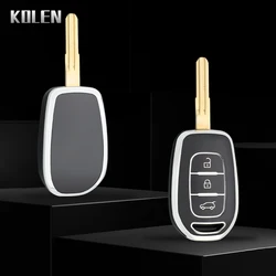 TPU Car Key Case Cover Shell Fob For Renault Duster Dokker Logan Stepway Clio 5 TWingo Kwid Traffic Symbol Dacia Sandero Stepway