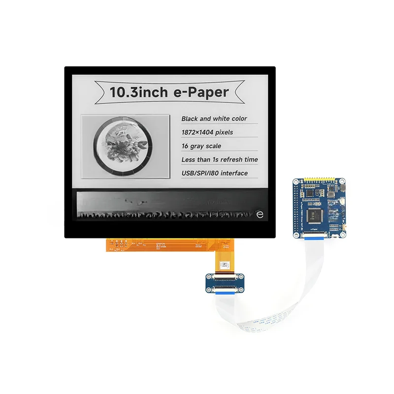 10.3-Inch E-Paper Electronic E-Ink Screen Fit Screen Bare Screen/Module 1872 × 1404 Pixels