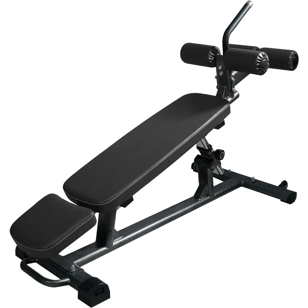 

Finer Form Semi-Commercial Sit-Up Bench For Core Workouts and Decline Bench Press. Adjustable Weight Bench with Reverse Crunch