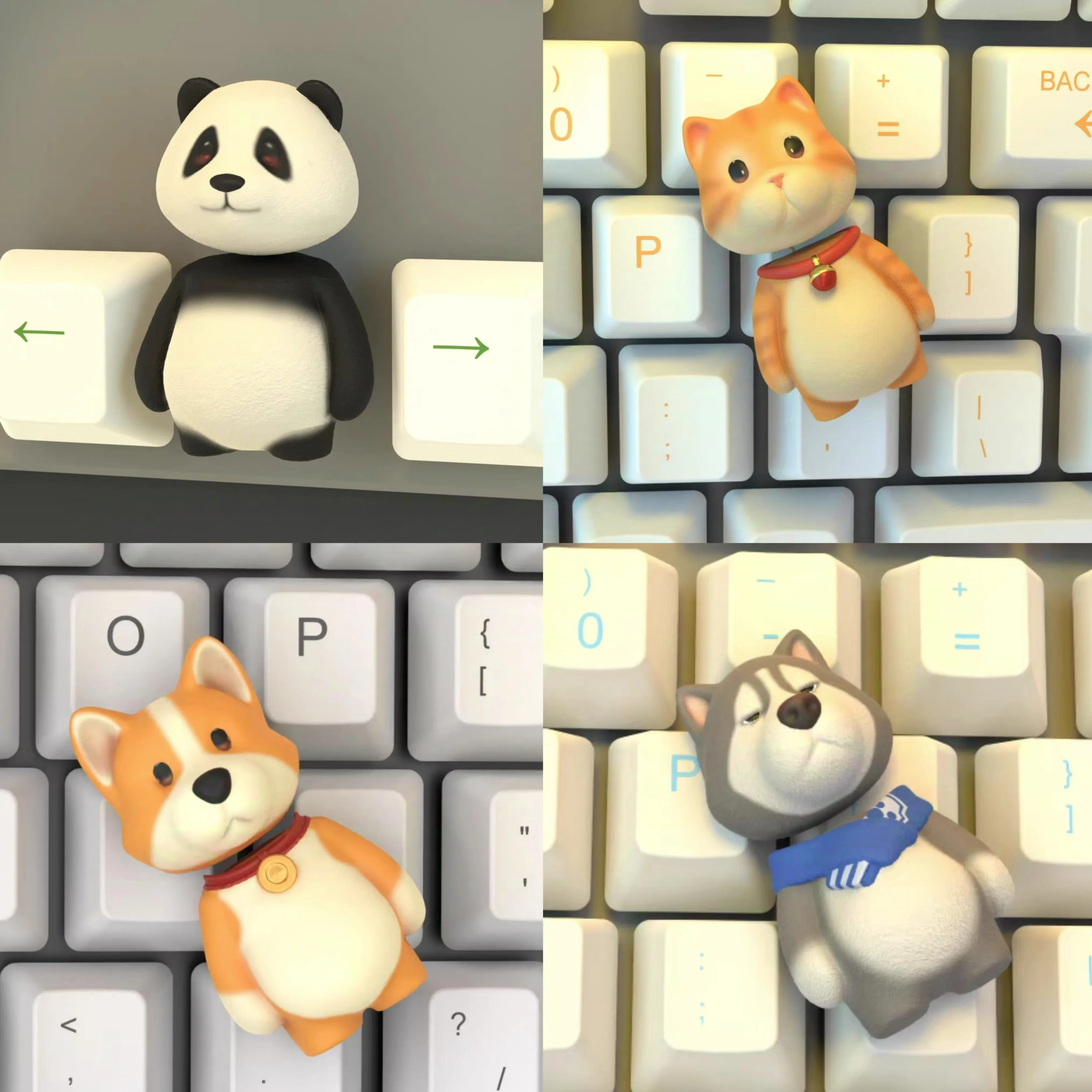 

2/set Steam Direction and Shift Key Cute Individual Animal Anime Key Cap Mechanical Stereoscopic Keycap Gift KeyCap