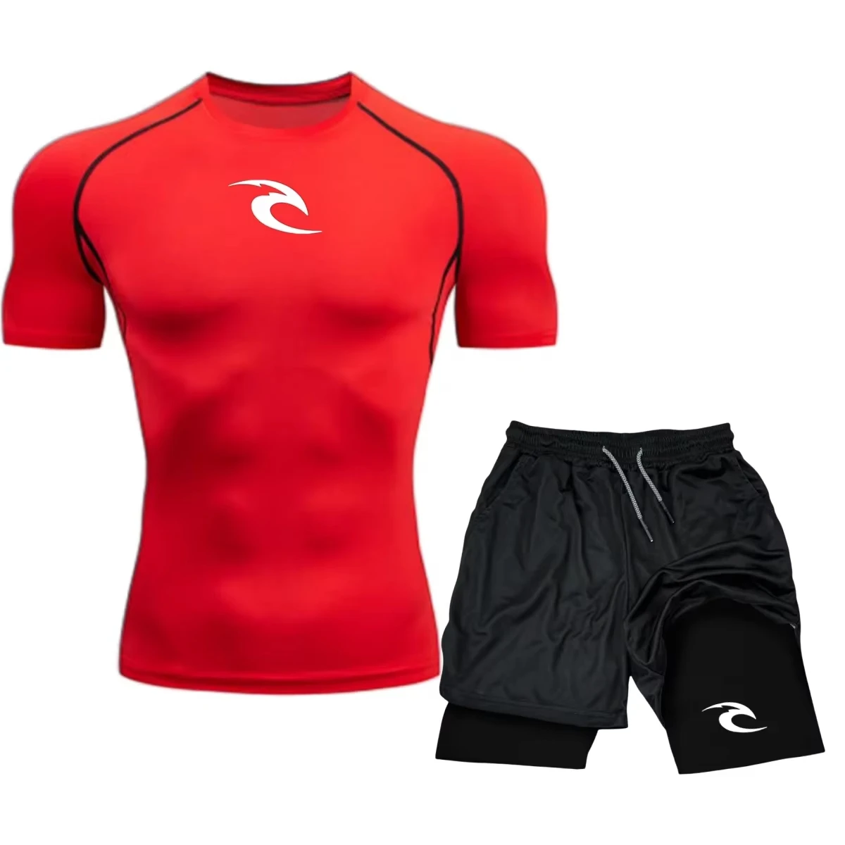 Men Superhero Sport Suits Rashguard Jerseys Tights Pants Running T Shirt Boxing Sets Gym Training Muay Thai Shorts MMA Fightwear