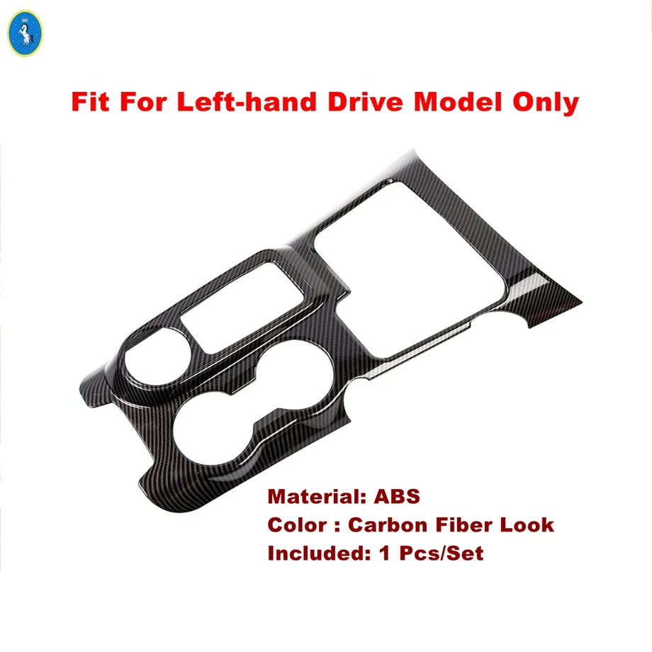 

ABS Car Steering Wheel / Gear Shift Water Cup Holder Decor Panel Cover Trim For Ford Bronco 2021 - 2024 Carbon Fiber Accessories