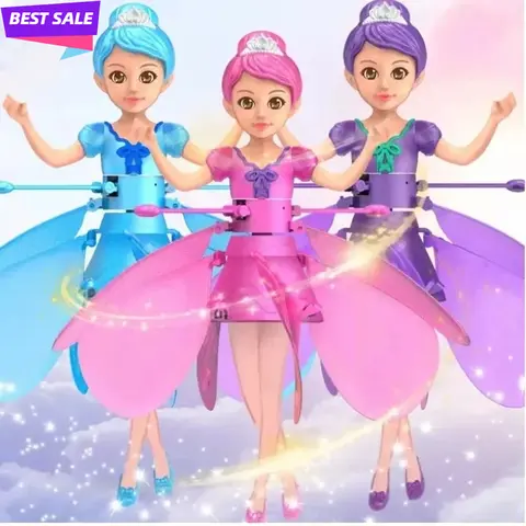 Elf Fairy Flying Doll Helicopter Gesture Induction Machine Rotating Flying Toy Luminous Children Christmas Holiday Gift