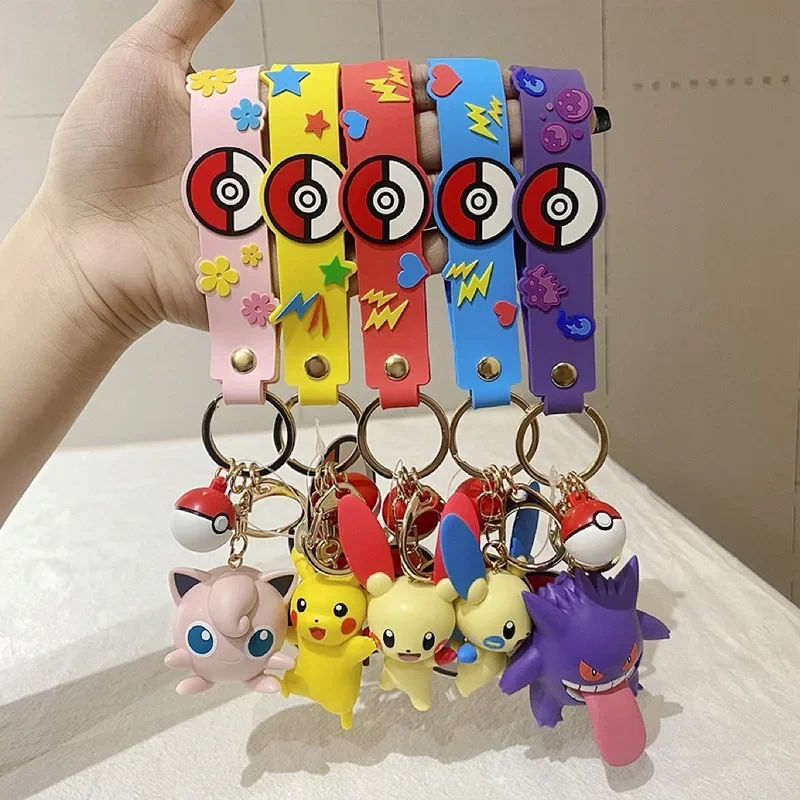 New Cartoon Pikachu Cute Pocket Monster Bag Hanging Gorgon Keychain Hanging Toy Accessories for Boys and Girls Gifts