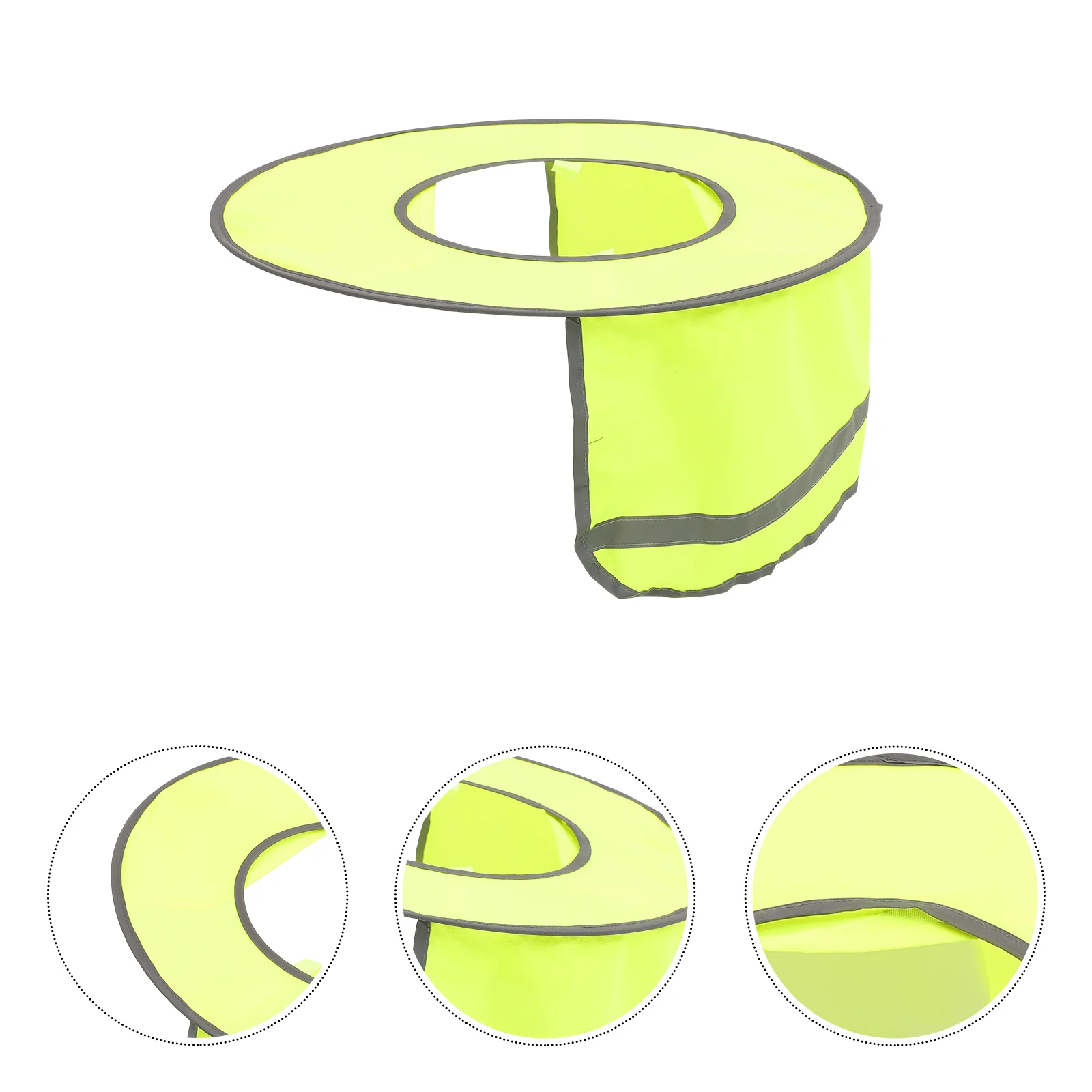 

Outdoor Installation and Construction Folding Sun Protection Hat (fluorescent Yellow) Hard Polyester Plain Cloth Brim