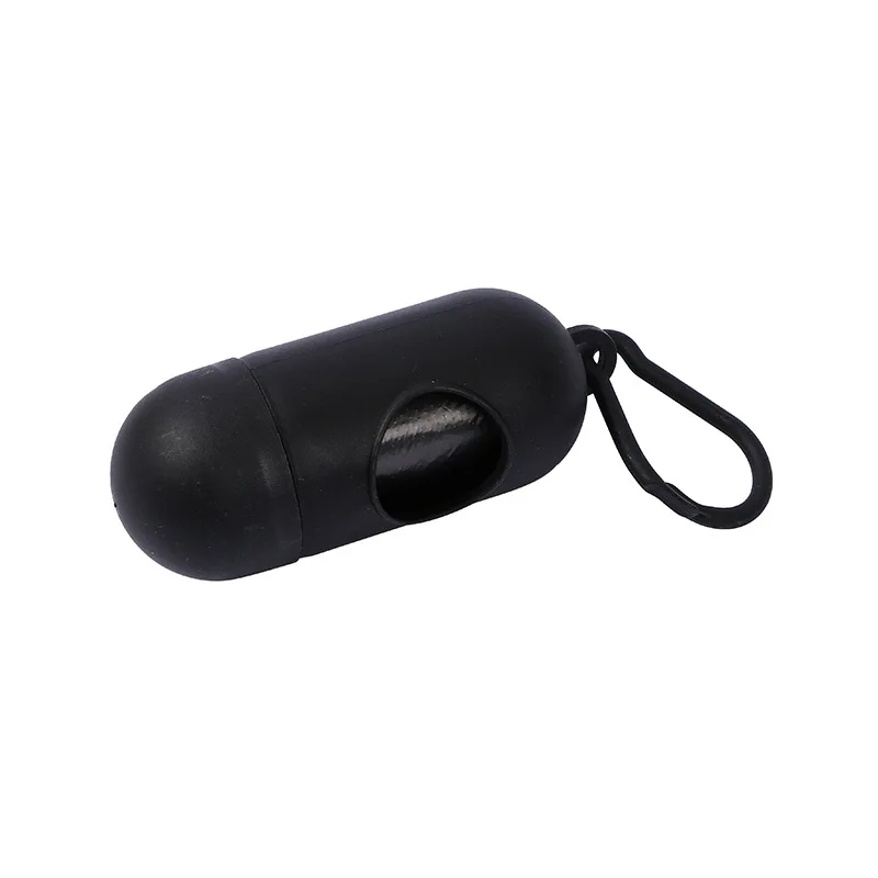 Portable Pet Waste Bag Dispenser Pill Shape Bullet-Shaped Garbage Box Cats Dogs Poop Extractive Clean-up Bags Outside Walking