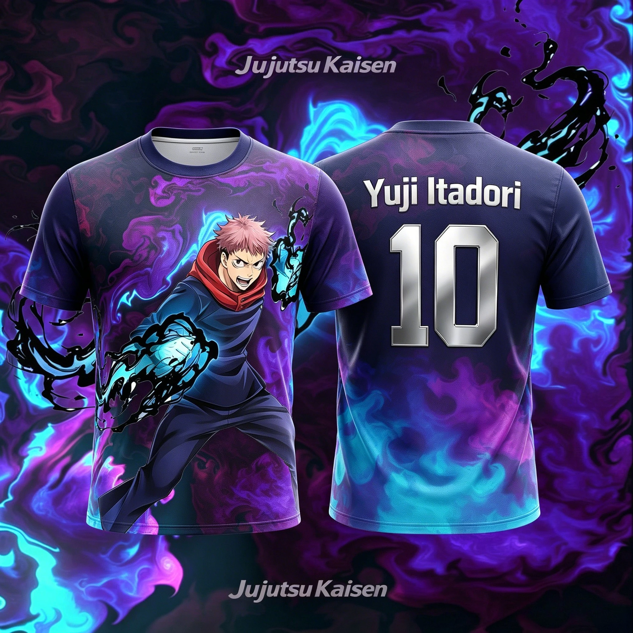

Jujutsu Kaisen 2026 Summer New NO.10 NO.7 Yuji Itadori Anime Special Football Jersey T-Shirt Adult Men's 3D Printed Kids Y2k