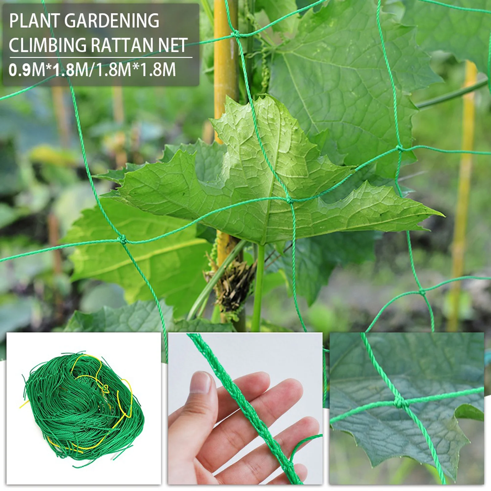 Kunststoff-Pflanzenkletternetz Hochwertiges Nylon-Gartennetz für Luffa, Schuppenkraut, Blumen, Gemüse und Rankpflanzen