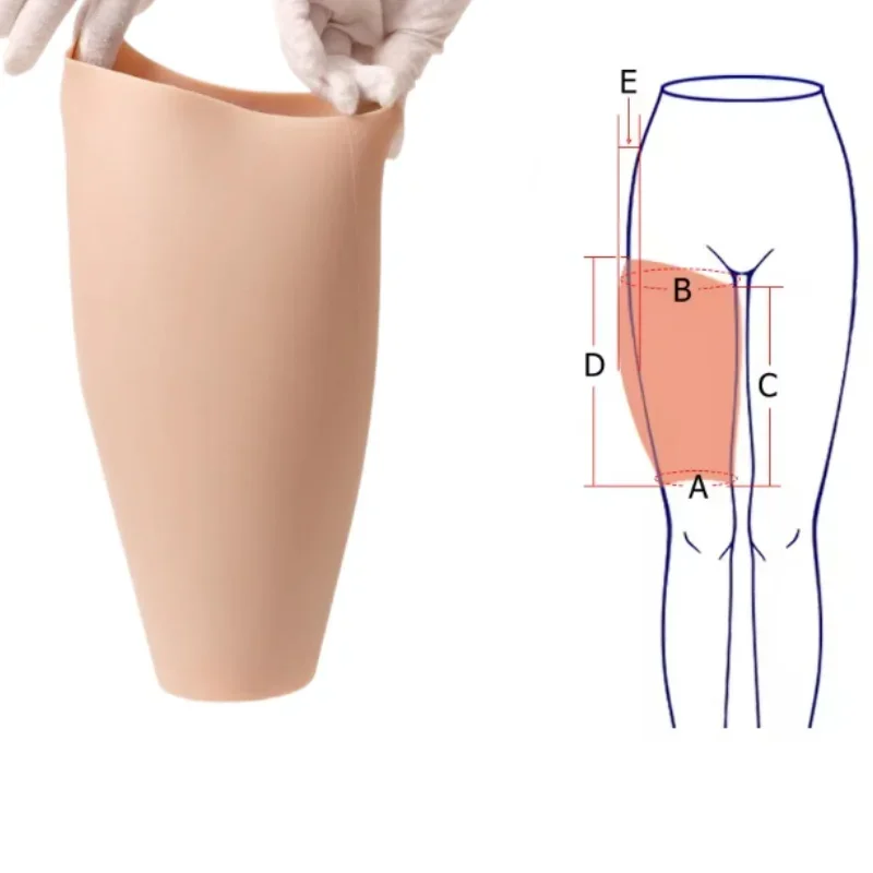 Silicone Thigh Band Anti-friction Solid Color Thigh Birthmark Scar Tattoo Obscuring Cover Thigh Correctors for Men/women