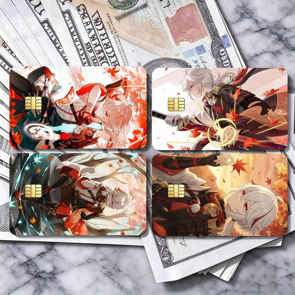 Genshin Impact Kaedehara Kazuha  Credit Card HD Stickers Easy to replace, change card style anytime as you like