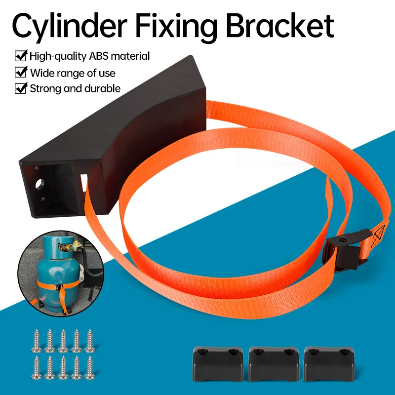 RV Gas Tank Mounting Bracket Water Tank Extendable Fixing Rope Gas Cylinder Anti Tipping Holder Sturdy Tool With Mounting Screw