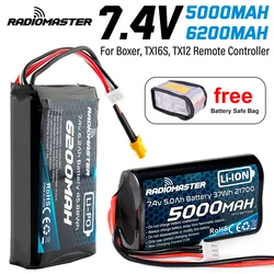 RadioMaster 5000/6200mah 7.4V 2S 37wh Battery JST-XH and XT30 Plug for TX12/TX16/TX16S/Boxer Remote Control Transmitter