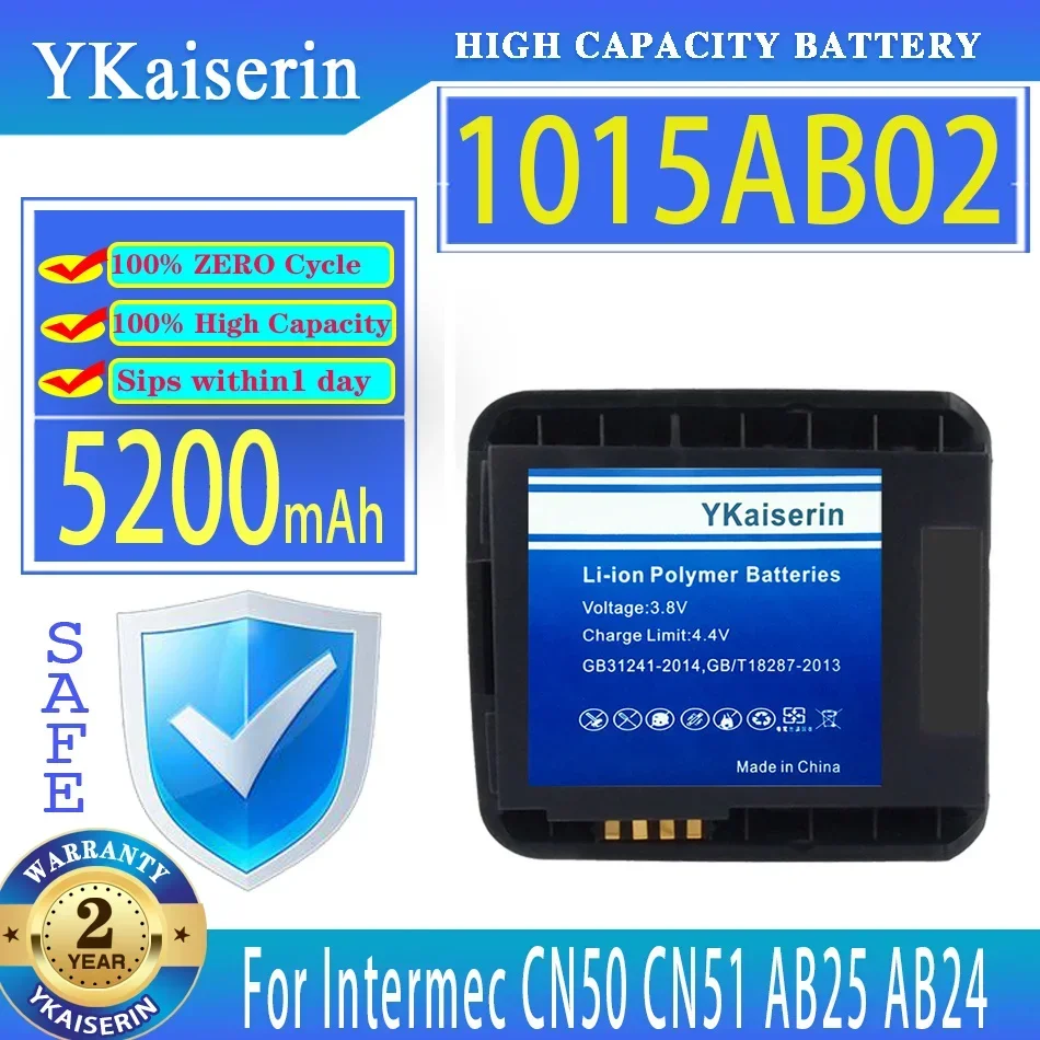 

Аккумулятор ykaisin 1015AB02 5200 мАч для Intermec CN50 CN51 AB25 AB24 Batteria