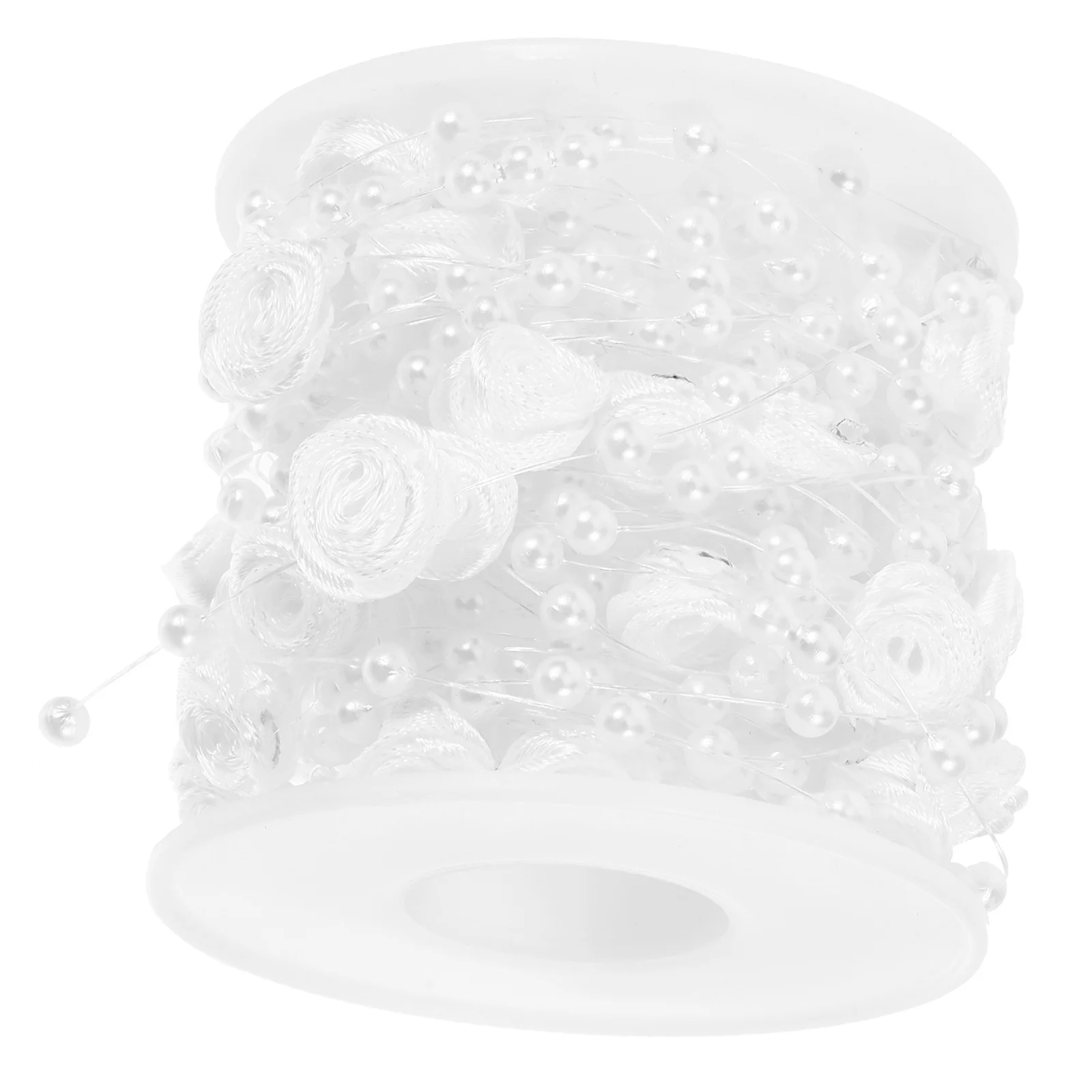 

1 Roll Rose Flower Beaded Chain Stylish Decorative Beads String DIY Party Scene Prop Wedding Garland Beaded Chain