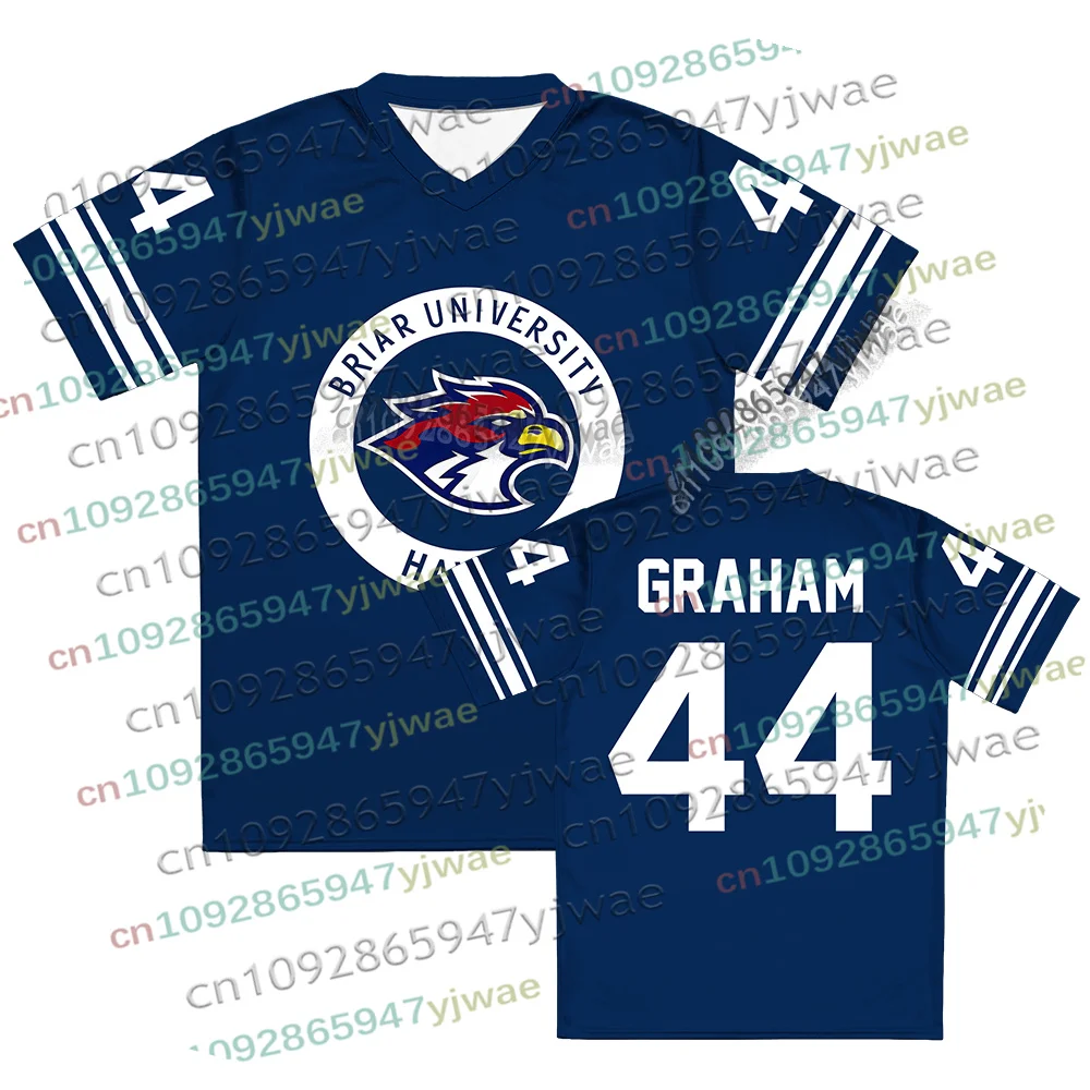 Camiseta de Hóquei Off Campus Briar University Jersey Graham 44 22 DI LAURENTIS 66 Tucker46, Manga Curta, para Homens e Mulheres, Hoodies