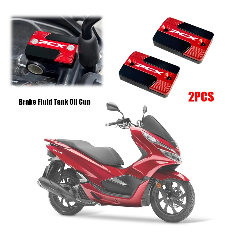 NEW pcx  Motorcycle CNC Aluminum Front Brake Reservoir Fluid Tank Oil Cup Cover For Honda PCX125 PCX150 PCX160 PCX 125 160 150