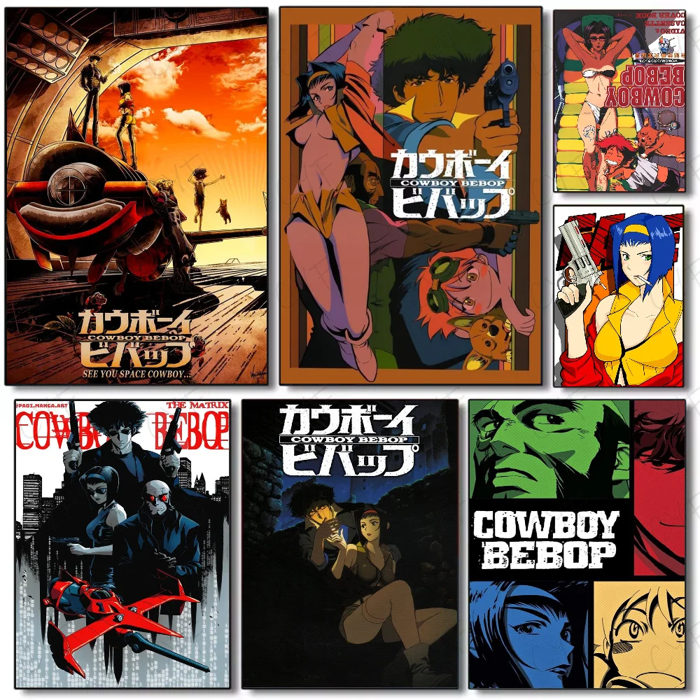Anime C-Cowboy B-Bebop Poster Poster Wall Art Painting For Home Room Decoration Bedroom Wall Decor Canvases Waterproof Posters