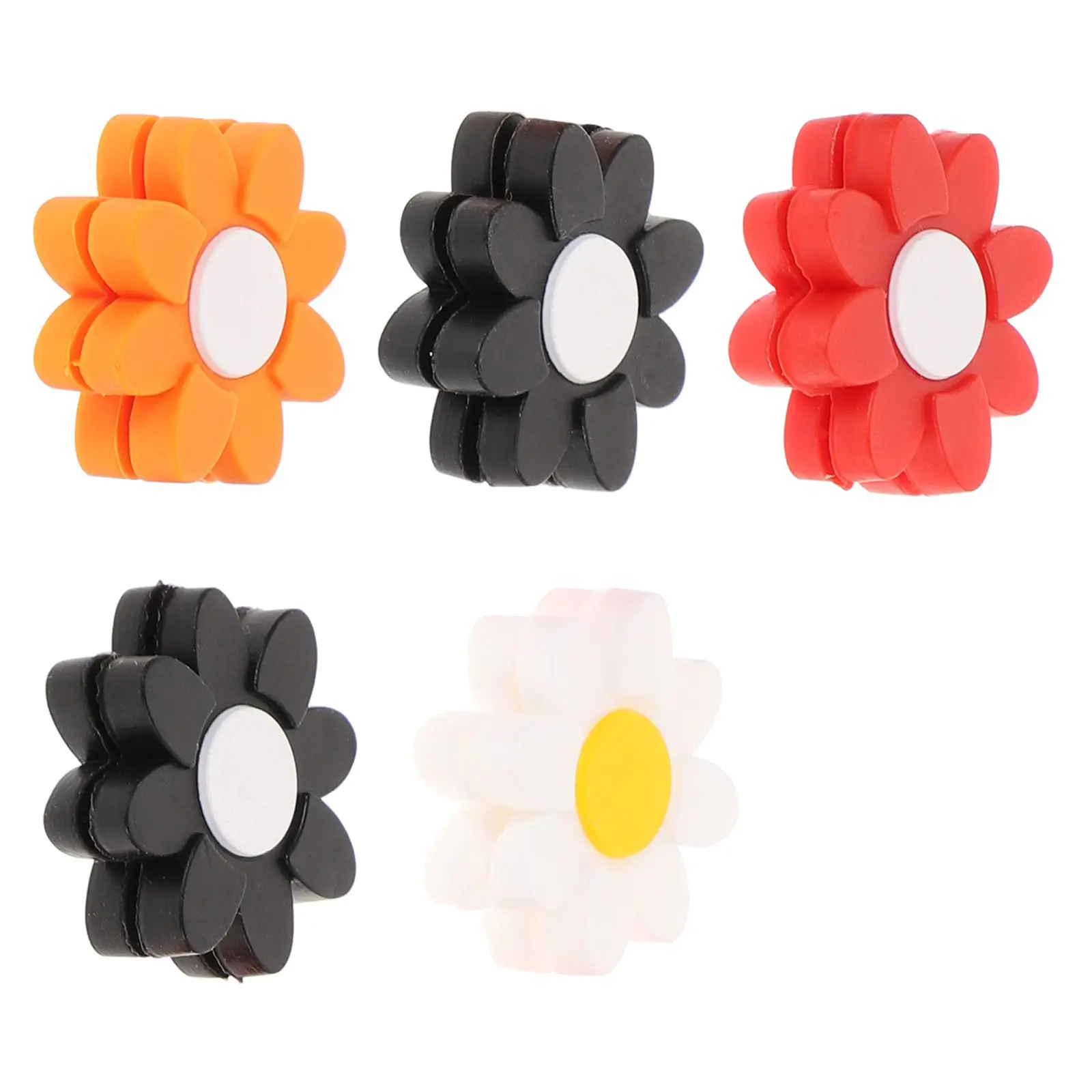 5 Pcs Tennis Racket Cartoon Petal Dampener Accessories Minimize Vibration Prevention Tennis Elbow Random Color