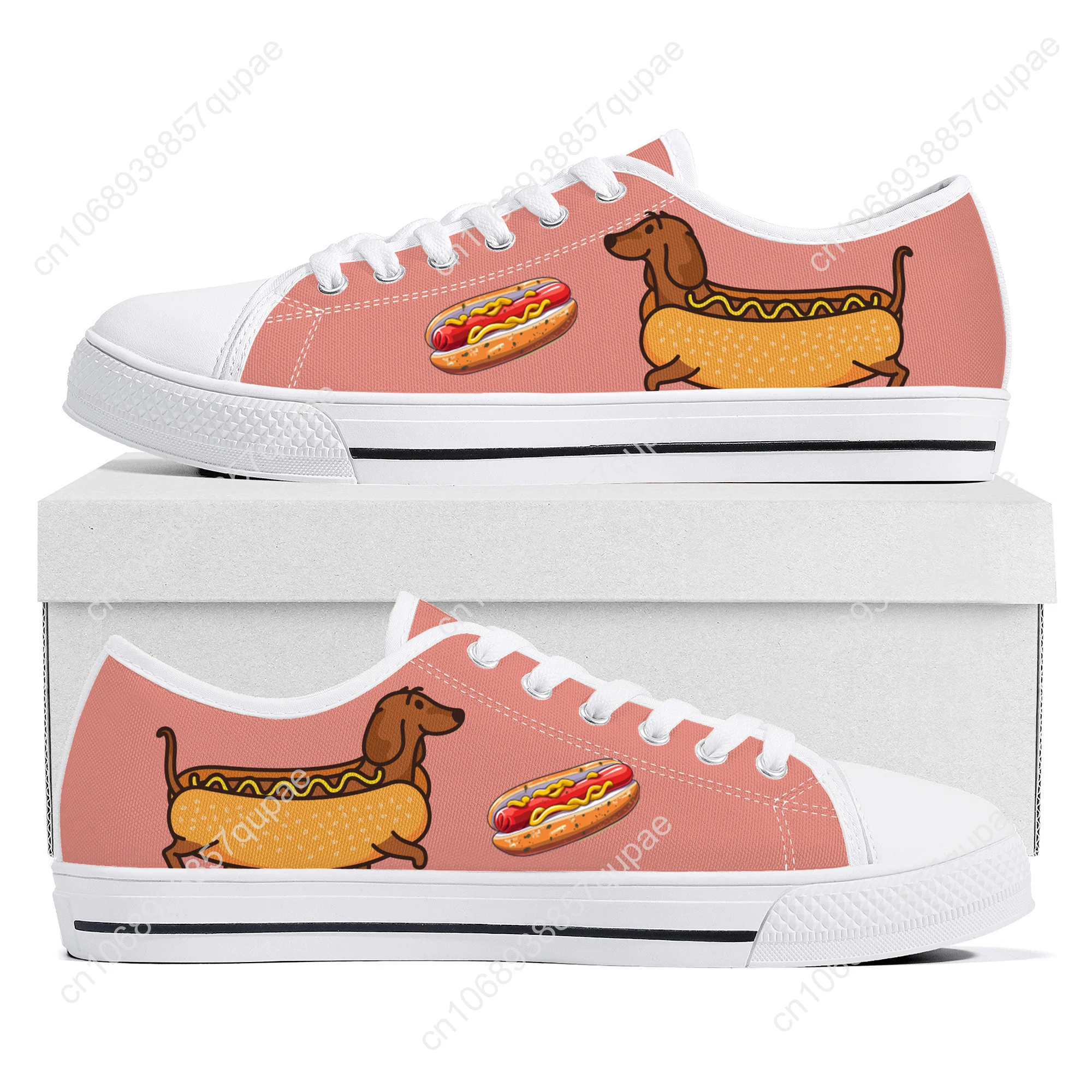 Cute Cartoon Sausage Dog High Top High Quality Sneakers Mens Womens Lightweight Canvas Sneaker Ghana Casual Custom Shoes
