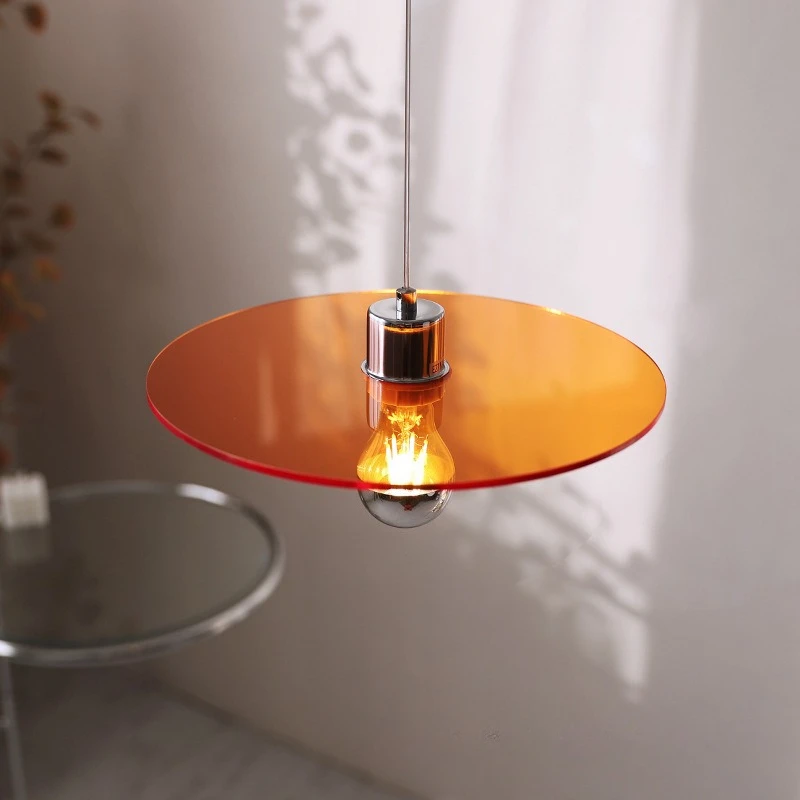

Italian Rotundity Transparent Acrylic Pendant Lights Iron Art Hanging Lamp Living Room Kitchen Bedroom Restaurant LED Chandelier