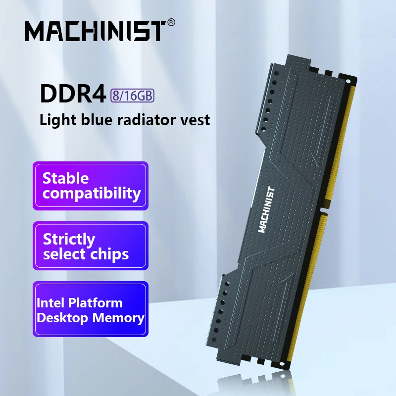 

МАШИНИСТ DDR4 RAM 8 ГБ 16 ГБ 2133 МГц 2666 МГц 3200 МГц DRAM DIMM Память 288 контактов Светло-голубой оперативной памяти 8 ГБ 16 ГБ