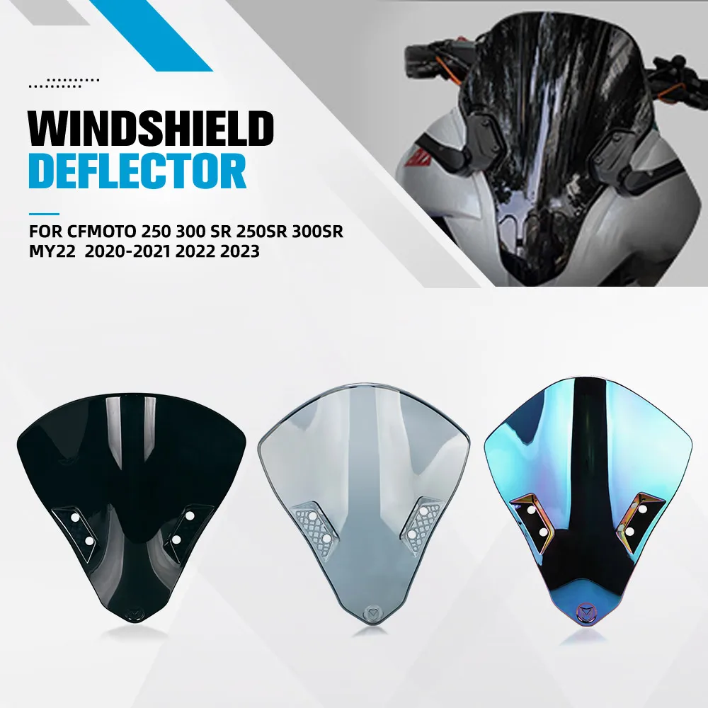 

For CFMOTO 250 300 SR 250SR 300SR MY22 2020-2021 2022 2023 Motorcycle Double Bubble Windshield Wind Screen Deflector WindScreen