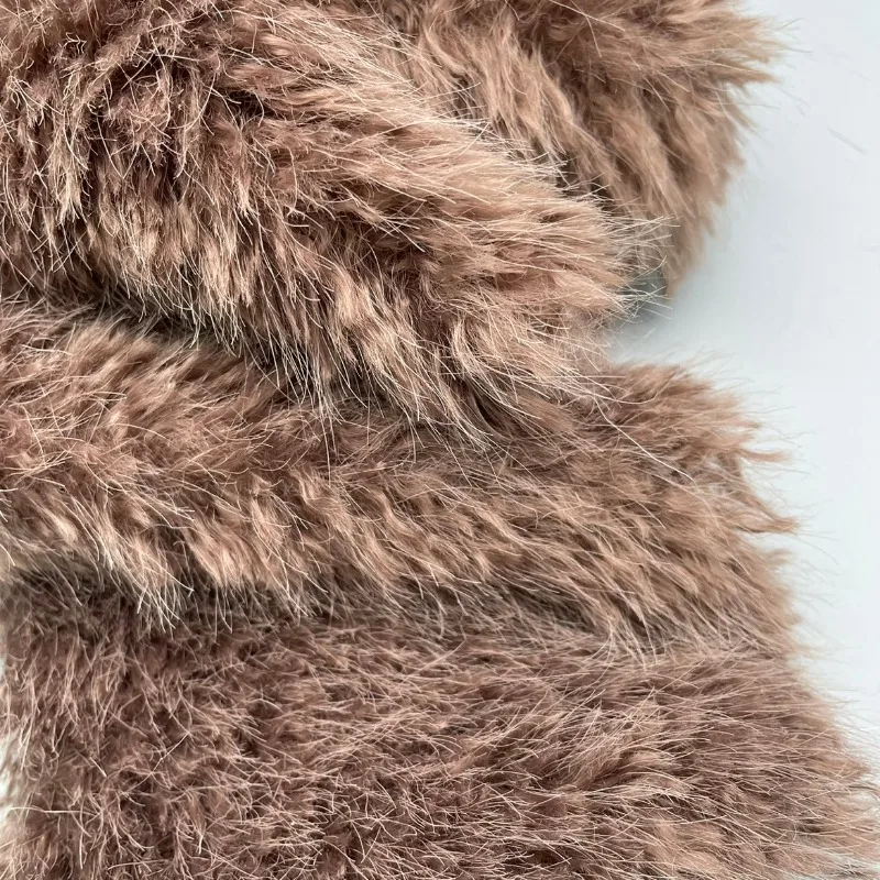 

2cm Imitation Sheep Curly Hair Imitation Plush Fabric for Fashion Clothing Set Doll Hair Fashionable Warm Cloth Diy Sew Material