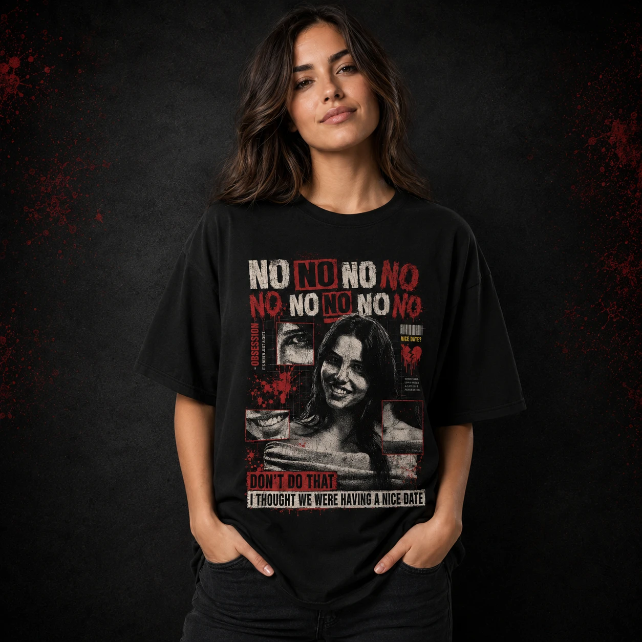 Hotline Obsession Oversized  Movie T-Shirt Cotton Graphic Tee Men Women Summer Streetwear