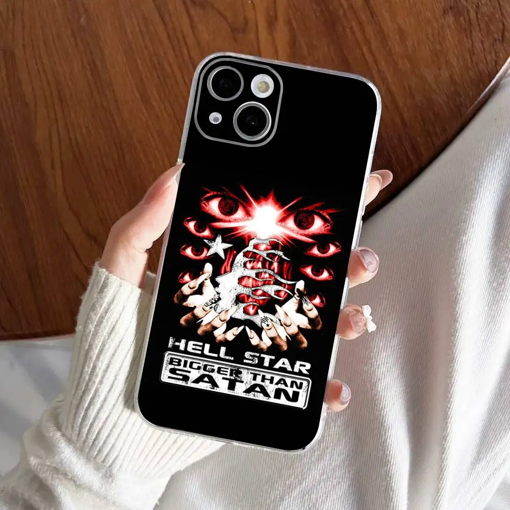 H-HellstarS Fashion Logo Transparent Soft Phone Case For IPhone 15 12 14 16 17 13 Plus 11 Pro Max 13 Pro view 3