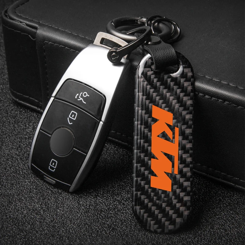 Carbon Keychain Car Key Ring Motorcycle Accessories For KTM RC Duke 390 200 790 890 690 250 125 990 300 Adventure 1290 1050 1090