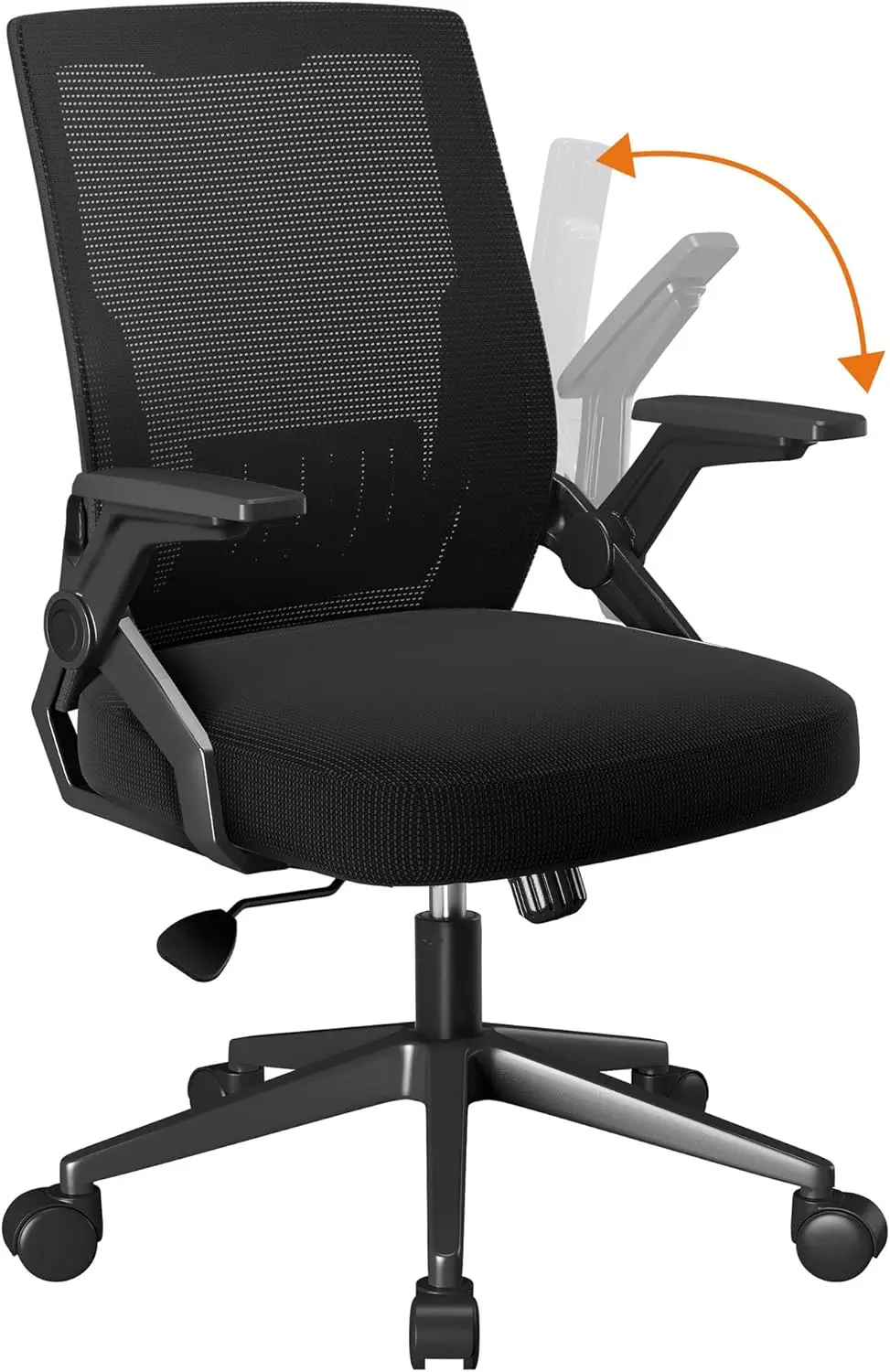 

Ergonomic Mesh Office Chair with Flip-Up Armrests, Lumbar Support, Adjustable Height and Tilt for Home Study