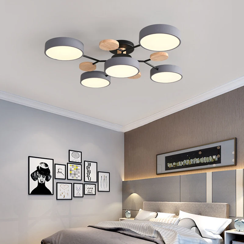 Plafonnier LED au design moderne, disponible dans 3 couleurs différentes, luminaire décoratif d\'intérieur, idéal pour un salon, une chambre à