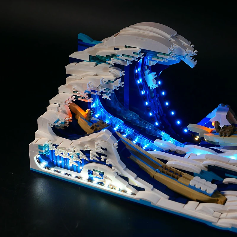 DIY RC LED Light Kit For LEGO DK3003 Kanagawa surf  (Only LED Light,Without Blocks Model)