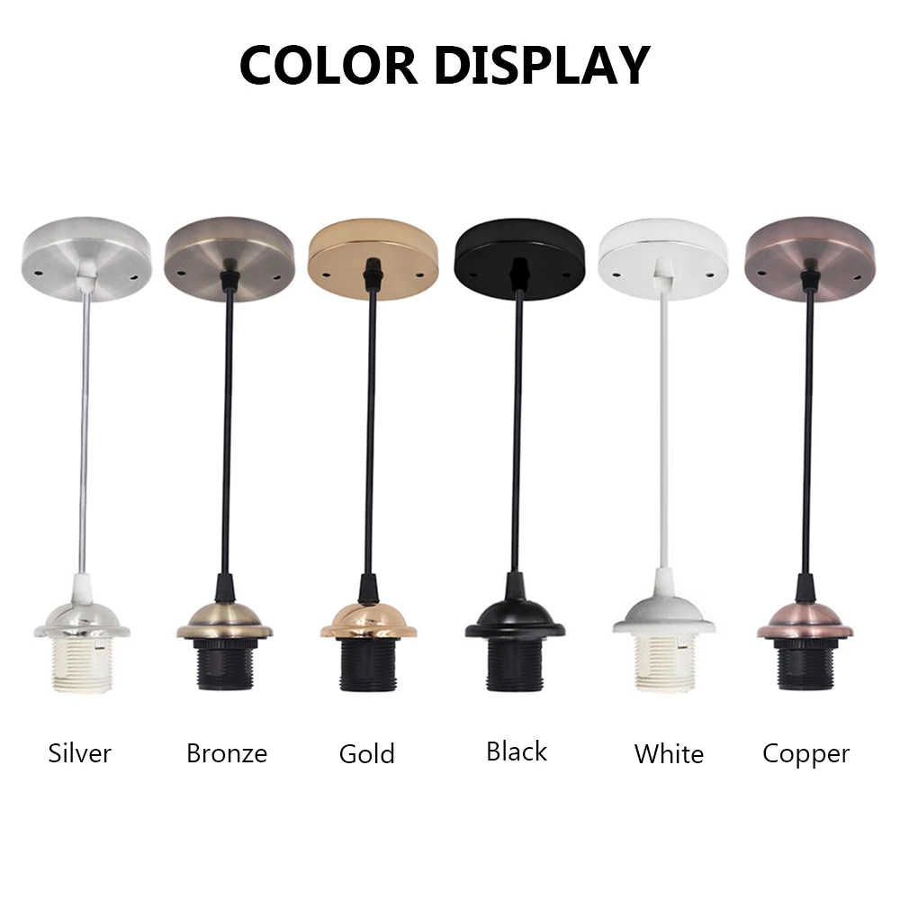 Home Decor Incandescent Vintage Bulb Holder Pendant Light Lamp Base E27 Socket